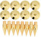 8pcs Spikes-Set für Lautsprecher,Richer-R 6x36 mm Kupfer Lautsprecher Spike Absorber,Lautsprecher Isolation Stand Boxenspikes+Basis Pad Set,Geeignet für Lautsprecher,CD-DVD-Player,Plattenspieler usw.