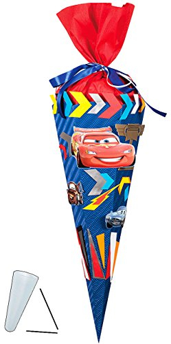 alles-meine.de GmbH komplette Füllung - Circa 200 Teile - für Bastelset 3-D Schultüte - Cars Mc Queen - 6 - eckig - für ALLE Zuckertüte zum selbst Basteln - für Jungen - Auto Fah..