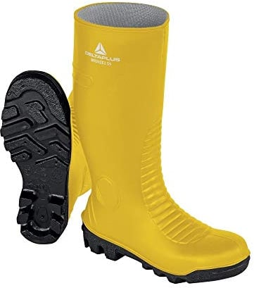 DELTA PLUS Deltaplus Bronze2 S5 Sra Safety Wellington Boots, Stivali per lavori industriali Uomo, Giallo Nero, 42 EU