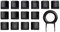 Hallsen Metal Keycaps (WASDQREF+1-6) Mechanical Gaming Keyboard Keycaps for FPS & MOBA, Stainless Steel Custom 60% Keycaps Kit with Key Puller for Mechanical Keyboard Cherry Mx Switches (Black)