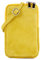 modamoda de T210 Damen Wildleder Rauleder Handytasche 6,7 Zoll Umhängetasche handmade in Italy, Farbe:Gelb/Wildleder
