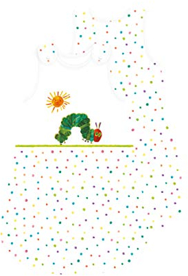 Arle-Living Baby Schlafsack Kleine Raupe Nimmersatt - ganzjährig - umlaufender Reißverschluss (70 cm)