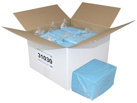 saugstarke Wischtücher aus Viskose/Polyester | 50x38 cm | blau | extrem reißfest | Lochstruktur | Grammatur: 80 g/m²