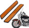 Motorrad Vorderradgabel Reflektor 2 Stück Reflektor Reflektor für Dyna Softail Sportster 883 1200 Fatboy Motorrad Motocross Beinabschluss Schieber Bernstein