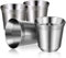Lot de 4 Tasses à Expresso en Acier Inoxydable - 80 ML - Double paroi isolée - Résistantes à la Chaleur - Incassables - sans Pied - pour intérieur ou extérieur - pour événements en intérieur ou en
