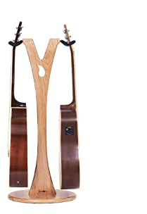 Ruach GS-1 Support double en bois pour guitare acoustique et électrique Cerise