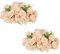 Nuptio Grande Fiore Centrotavola per Tavoli - 2 Pezzi 40cm Diametro Champagne Fiori Artificiali Rose Palla Finto Fiore Palle Arrangiamento Bouquet Finto Rosa per Decorazioni Centrotavola di Nozze