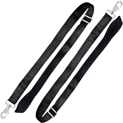 2 x Ersatz-Beingurte für Pferdedecke, verstellbar mit Auslöseklammern und Haken