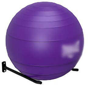 Generic 19,7/50 cm Edelstahl for Aufhängen Von Yoga-Bällen, Wandhalterung, Ball-Präsentationsständer for Gymnastikbälle, Mehrzweck-Yoga-Übungsball-Aufbewahrungsregal (Color : Black)