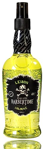 BARBERTIME Aftershave Eu de Cologne | After Shave Herren Pump-Spray | Rasierwasser Erfrischt, Kühlt & Pflegend gegen Rasurbrand | Lemon (400ml) - Duftnote: Spritzig-frischer Zitrusduft mit Stil
