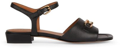 Geox D New Eraklia 15, Sandali Piatti Donna, Nero, 38 EU