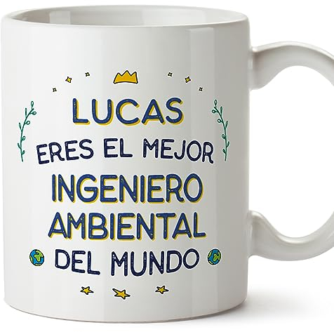 MUGFFINS Tazas Personalizadas para INGENIERO AMBIENTAL hombre - En Español - Mejor del Mundo - 11 oz / 330 ml - Regalo Personalizable original y divertido