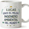 MUGFFINS Tazas Personalizadas para INGENIERO AMBIENTAL hombre - En Español - Mejor del Mundo - 11 oz / 330 ml - Regalo Personalizable original y divertido