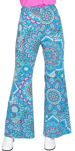 W WIDMANN MILANO Party Fashion - 60er Jahre Hose für Damen, Hippie, Reggae, Flower Power, Disco Fever, Schlagermove