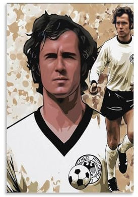 DAGUYS Poster, Motiv: Legendärer Fußballspieler Franz Beckenbauer 6, Heimdekor-Poster, Wandkunst, hängend, Bild, Druck, dekorative Malerei, Poster, 40 x 60 cm