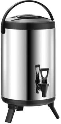 Dualoai Isoliertes Edelstahlfass, Doppelwandiger Getränkespender mit Zapfhahn, Hält Wasser, Milch, Tee, Saft, 8L