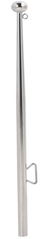 24 Zoll Flaggenmast für Boote, 316 Edelstahl Flaggenmast, Schienenmontage, Marine Flaggenmast, Fahnenmast Hardware für Marine, Boot, Yacht, Gewerblich oder Privat (Großer