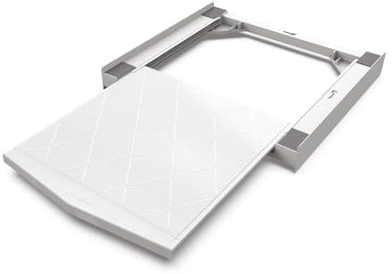 Meliconi, Torre Quick, Kit Sovrapposizione Lavatrice Asciugatrice, Creato con il 30% di Plastica Riciclata, Universale, Sicuro, Resistente, Premontato, Ripiano Estraibile Salvaspazio, Made in Italy