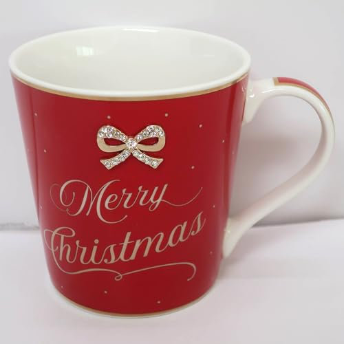 Lesser & Pavey Taza de Feliz Navidad, color blanco, idea de regalo para Navidad, taza temática de Navidad, diseño del Reino Unido, bebidas calientes, té, café, vasos de Navidad, taza de Navidad