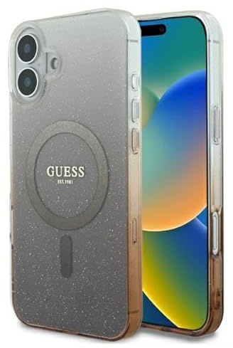 CG MOBILE Guess GUHMP16MHGRCELW Hülle für iPhone 16 Plus 6.7 braun hardcase IML Glitter Gradient