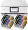 IC-Office TS8751 Tintenstrahl Multifunktionsdrucker 3-in-1 (Drucken, Kopieren, Scannen, SD-Karte, Duplex, WLAN, AirPrint) weiß + 24 XXL Tintenpatronen