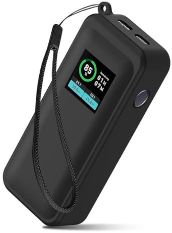 Tedubax Soft Silicone Case for Anker Prime Power Bank 12000mAh 2-Port Portable Charger with 130W Output (Case Only)-Black