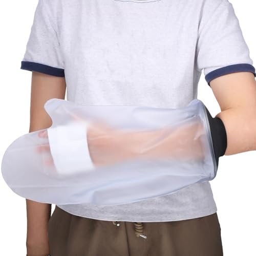 Cast Covers for Shower Arm, Waterproof Hand Cast Cover Adult Bath Watertight Wrist Wound Protector Resuable Soft Comfortable Bandage Sleeve Bags for Surgery Arm Hands Wrists Elbow Finger Wound