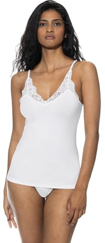 Mey Tagwäsche Serie Organic Cotton Damen Spaghetti Tops Weiss L(L)