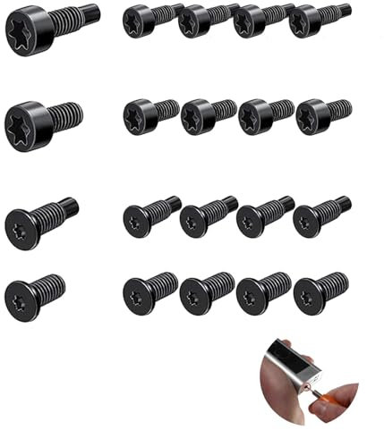 Earct 20 Pcs Ring Doorbell Screws Replacement, Universal, M8 x 25.4mm, Zinc Alloy, Phillips, Slotted, Flat Head, Right Hand, Standard, Fully Threaded