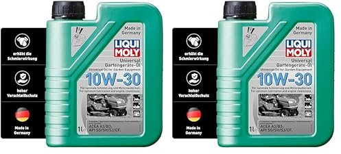 LIQUI MOLY Universal Gartengeräte-Öl 10W-30 | 1 L | mineralisches Motoröl | Art.-Nr.: 1273 (Packung mit 2)