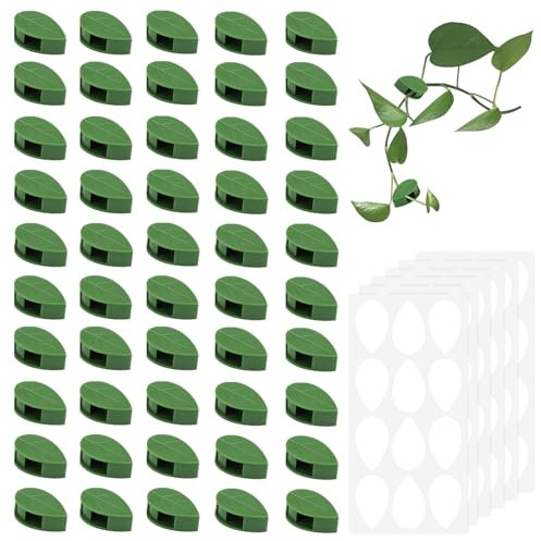 50 Pièces Supports Muraux pour Plantes Grimpantes - Support Autocollant pour Plantes Grimpantes - Clips Plantes - Idéal pour Jardinage Vignes Légumes