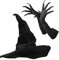 OhMill Halloween Witch Hat with Long Claw Gloves Wizard Hat Adults Halloween Witch Costumes for Women Devil Paw Gloves
