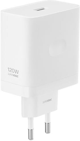 realme SUPERVOOC Alimentatore 120W, Bianco | Ricarica Rapida SUPERVOOC,Porta USB-A,Uscita 5V-11V,Design compatto e resistente