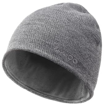 Zylioo XX-Large Reflektierend Beanie Mütze Strickmütze Großen Kopf, Fleece Winter Warme Wintermütze Beanie Hats Skull Cap