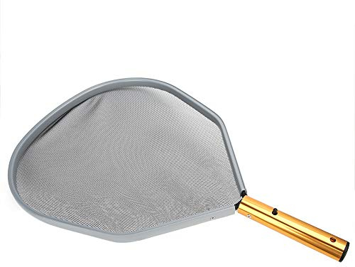 Masyrt Épuisette avec cadre en aluminium pour piscine, outil de nettoyage facile à utiliser pour les feuilles, alimentation sûre et efficace, directement jusqu'au bord, étang, bassin pour enfants