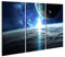 islandburner Bild auf Leinwand Universum Planeten Sterne Und Galaxien Im Weltraum Kinder/Jugendzimmer Bilder Wandbilder Poster