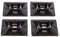 100 Pack of Black Cable Tie Bases - 28mm x 28mm - Premium Adhesive Fixing Mounts by Gocableties
