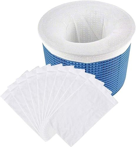 katikies 10er-Pack Pool-Skimmersocken/Netz, feines Netz, für Poolfilter, Körbe und Skimmer/Socke/Netz/Sparer zum Schutz Ihres Innen- oder oberirdischen Pools