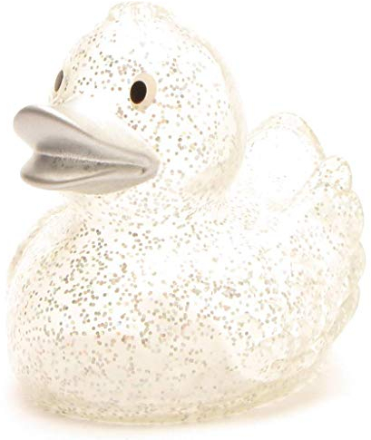 Badeente Britta - Glitzer mit silbernem Schnabel