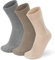 normani 3 Paar Alpaka-Vollplüsch Socken Wintersocken Wollsocken mit extra weichem Gummibund für Damen und Herren Farbe Grau/Braun/Beige Größe 39-42