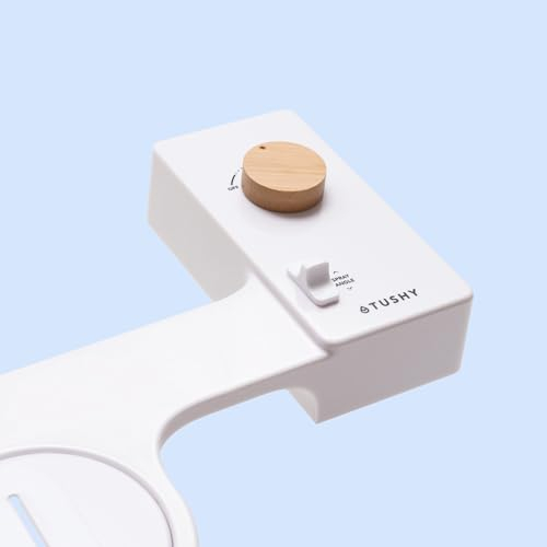 TUSHY Classic 3.0 Bidet-Toilettensitz-Aufsatz, nicht elektrischer, selbstreinigender Wassersprüher mit verstellbarer Wasserdruckdüse, Winkelsteuerung, einfache Installation zu Hause, Bambus