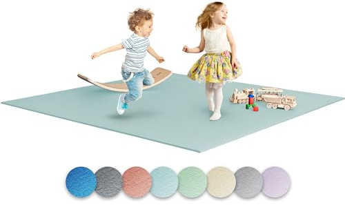 Ehrenkind® Krabbelmatte PRO | Extra dick und Soft | Made in Germany | Spielmatte Baby |Oeko-Tex 100 | Größe 160x160cm NEBELBLAU