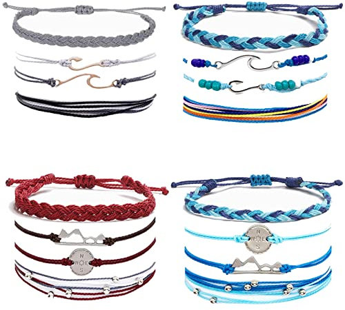 HUASAI String-Armbänder für Teenager-Mädchen, wasserdicht, Boho-Armbänder für Damen, Knöchelarmbänder für Frauen, niedliche Freundschaftsarmbänder, Sommer-Partygeschenke für Teenager, Mädchen,