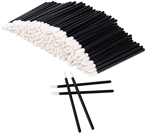 Lippenpinsel, 200 Stück, schwarze Einweg-Make-up-Pinsel, Lippenapplikator, Zauberstäbe, perfekte Make-up-Tool-Kits