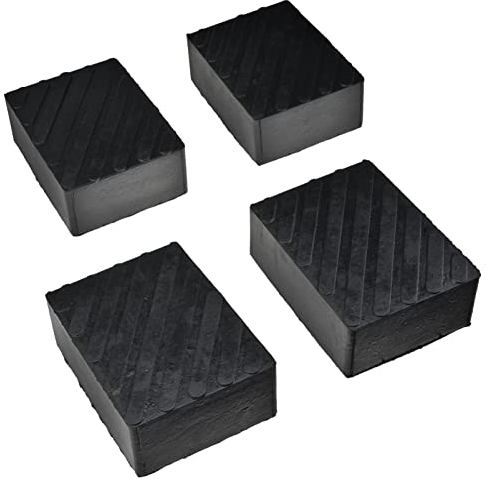4× Gummiauflage Gummiklotz für Wagenheber 165x120x60mm Satz Gummiblock Hebebühne