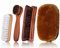 KY-Tech Premium Shoe Brush, Suede Brush Shoe Polish Brushes Horsehair Shoe Brush Boot Brush High Shine Polishing Buffing Brushes with Buffing Cloth for Boots, Shoes, Car Seats, Sofas, Bags