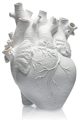 Corazones Maceta con Forma de Corazón de Resina, Adorno de Escritorio con Cadena de luz para decoración de hogar, Oficina, Sala de Estar, Dormitorio