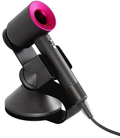 YUET Hair Dryer Holder Mount for Dyson Hairdryer, Aluminum Alloy MAGNETIC Desktop Stand Base Hanger fits Supersonic, Bracket Storage Rack Bathroom Organizer Anti-Scratch Piano Painting Surface (Black)