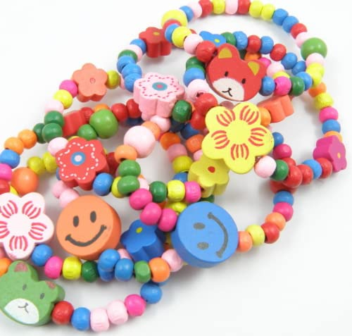 12 Pezzi Braccialetti Amicizia Bambini,Braccialetto per Bambini Elasticità Regolabile Bambina Bracciali Ragazza Gioielli in Animali Braccialetti Amicizia Regalini Compleanno per Bambini