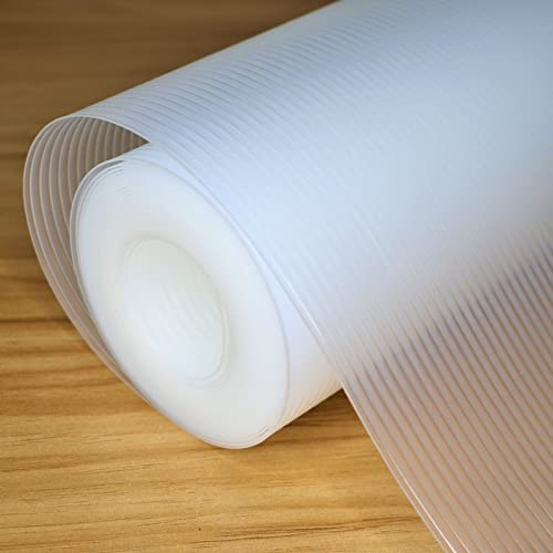 Hersvin Schubladenmatte (Übergröße) 50cmx600cm Schrankpapier Schubladeneinlage Eva Wasserfest Nicht Klebende Unterlage Teppich für Küchenschränke (Transparent/Gestreift)